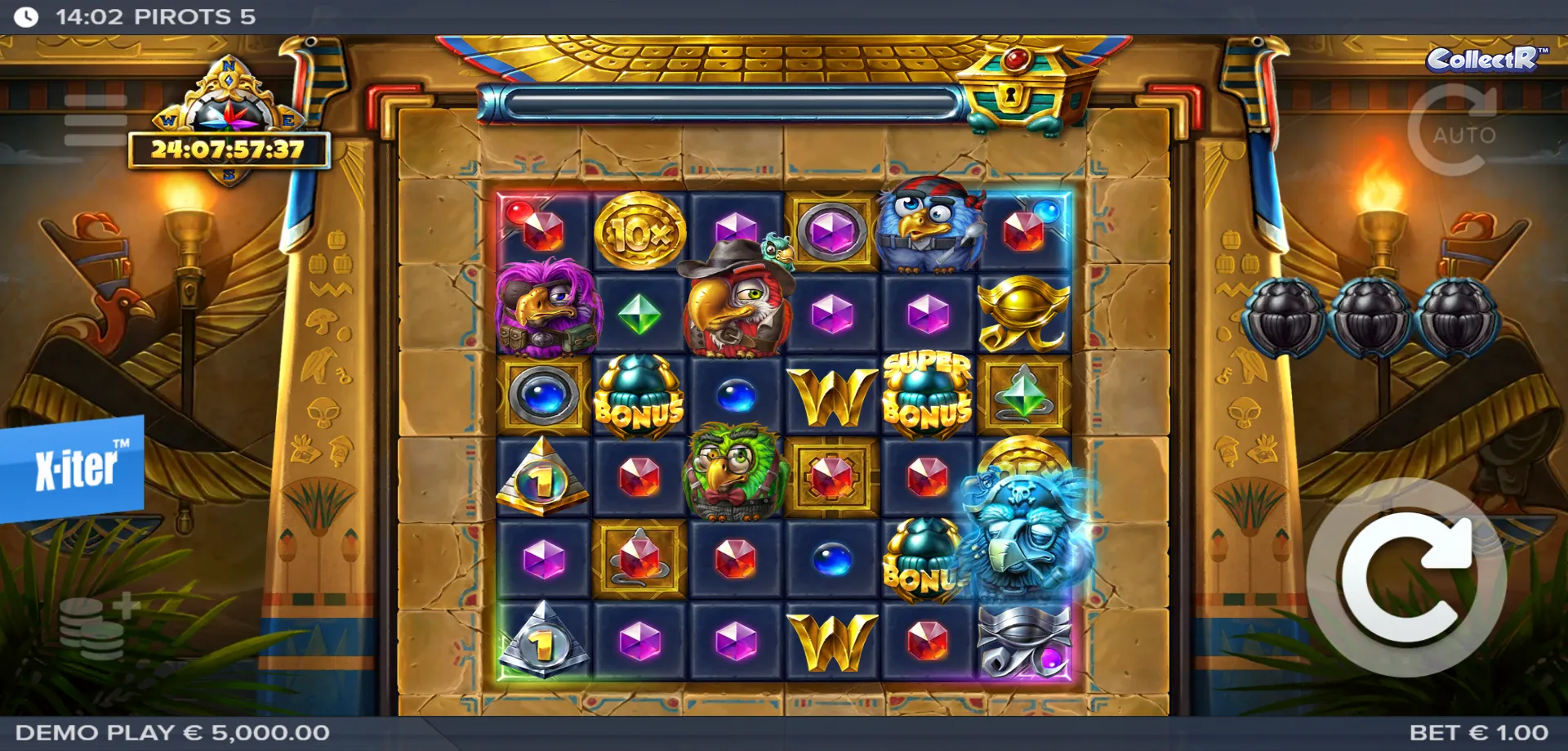 Pirots 5 Cursed Temple su SNAI Casino — panoramica del gioco